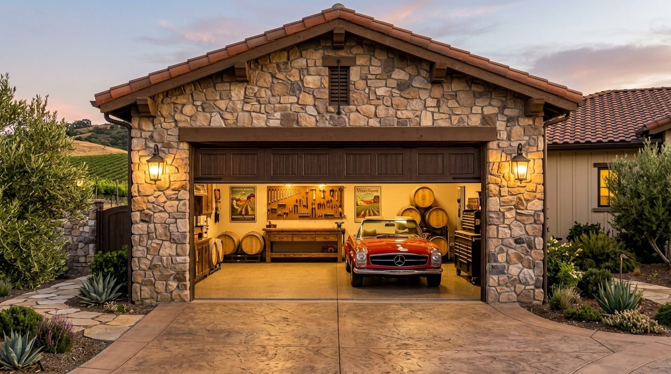Garage Door Repairs Jackson Garage Door Gliding Open Revealing Warm Illuminated Interior